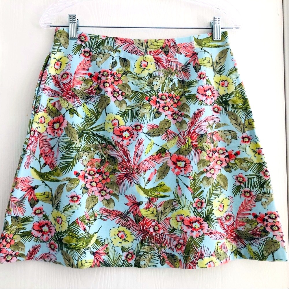 EUC J.Jill print skirt - Picture 2 of 4